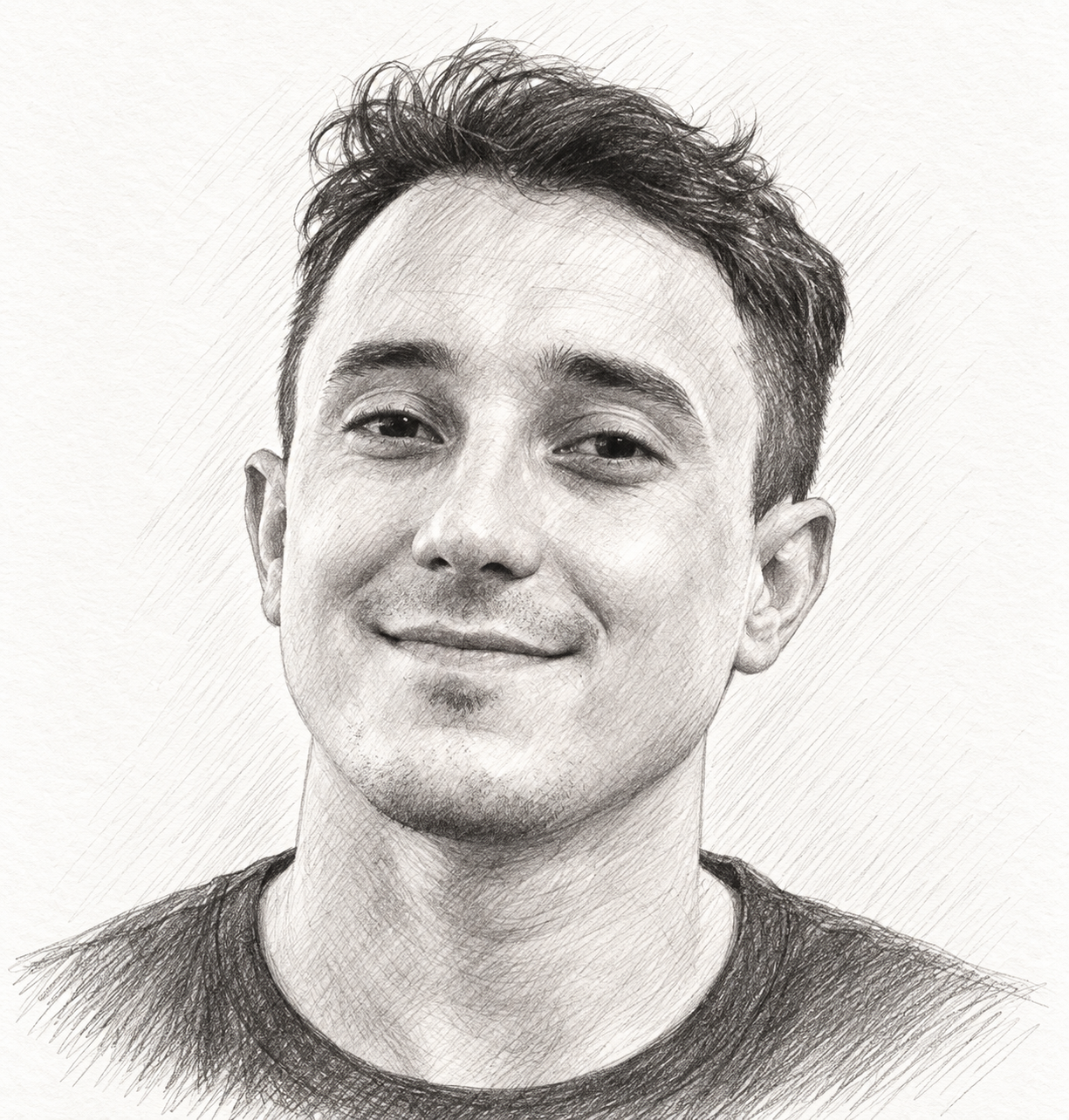 Ignacio Flores — pencil portrait